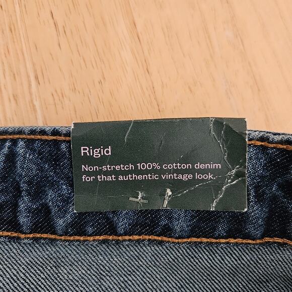 Wild Fable Women's Low-Rise Barrel Jeans Dark Wash sz 17/32" inseam NWT - Picture 9 of 13